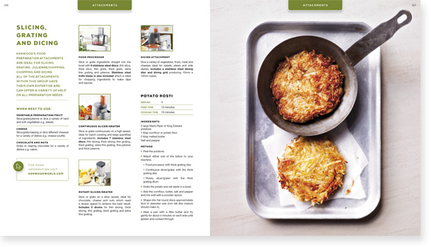 kenwood design agency produced cookbook cookbook design