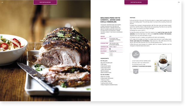 kenwood design agency produced cookbook cookbook design