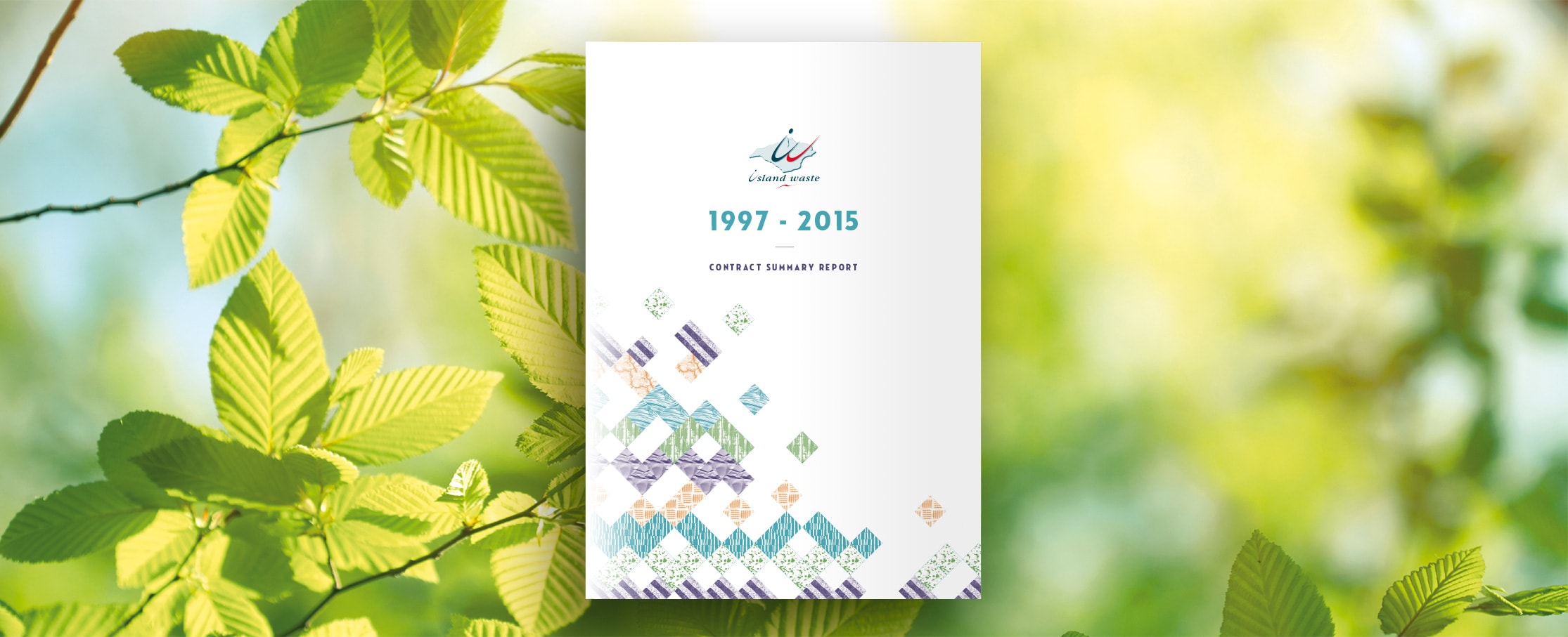 Annual report cover design Island Waste