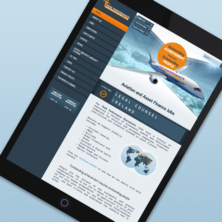 Website designers for aviation