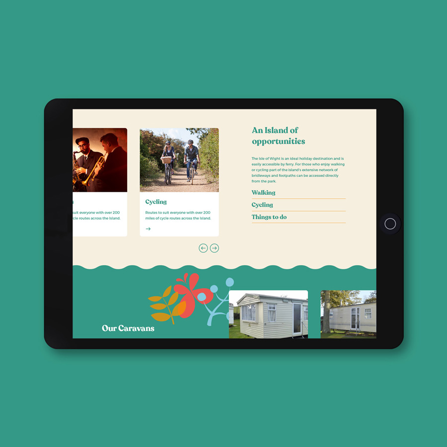 Caravan site web design