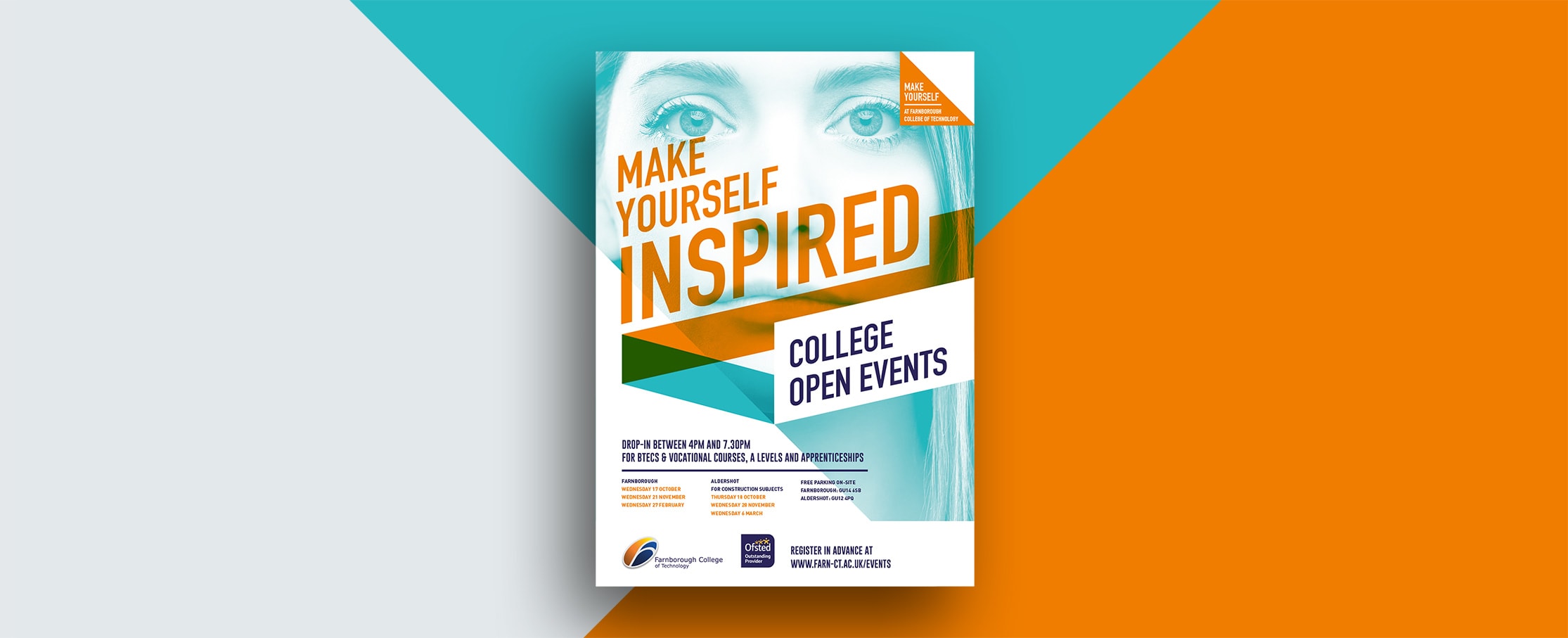 College advertising design Farnborough College