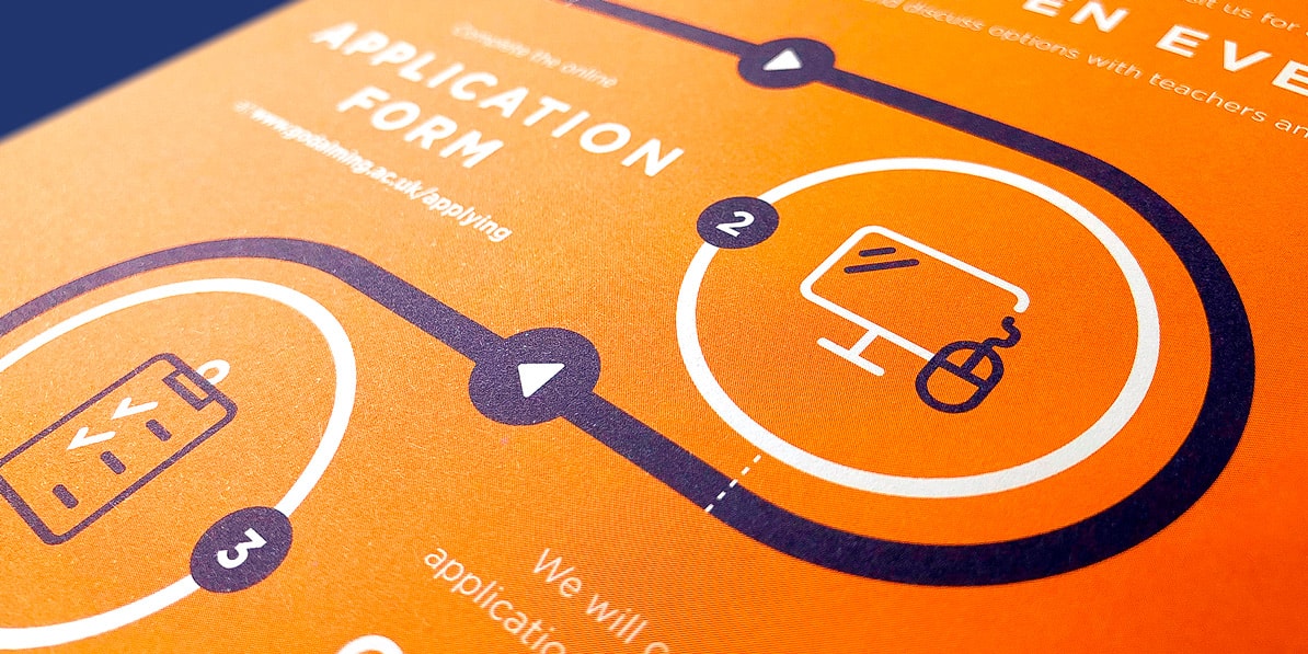 Godalming college prospectus graphics