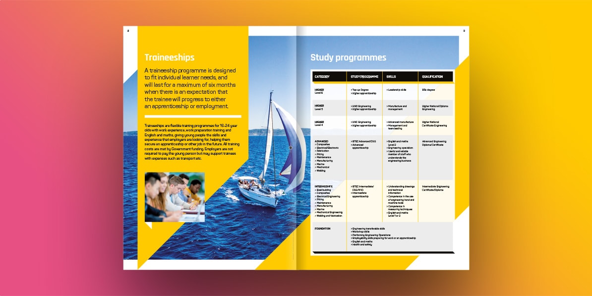 College prospectus print design CECAMM college