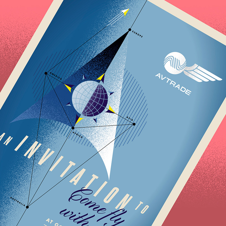 Goodwood Revival invitation retro design Avtrade