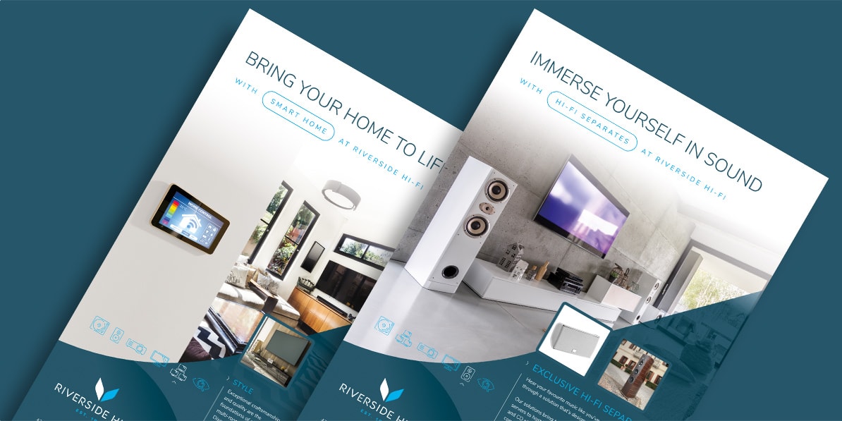 High end AV marketing design Riverside Hi-Fi