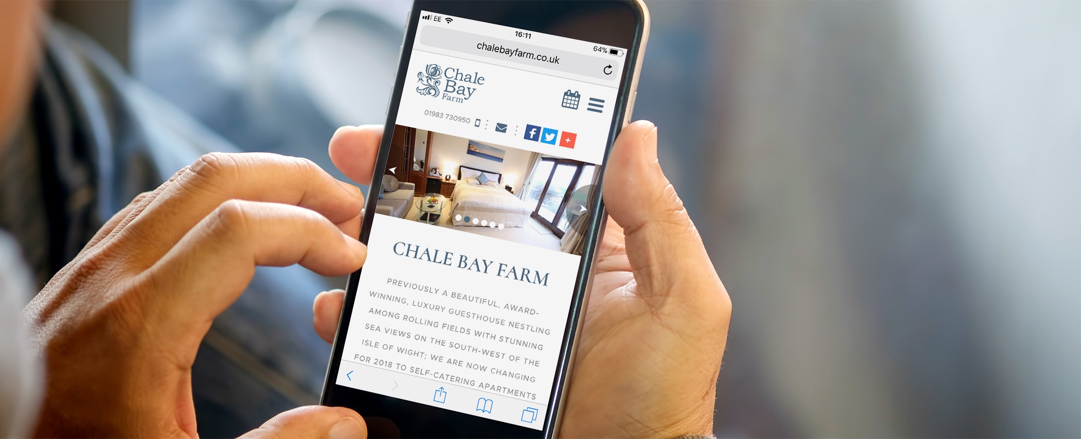 IOW mobile web design Chale Bay Hotel