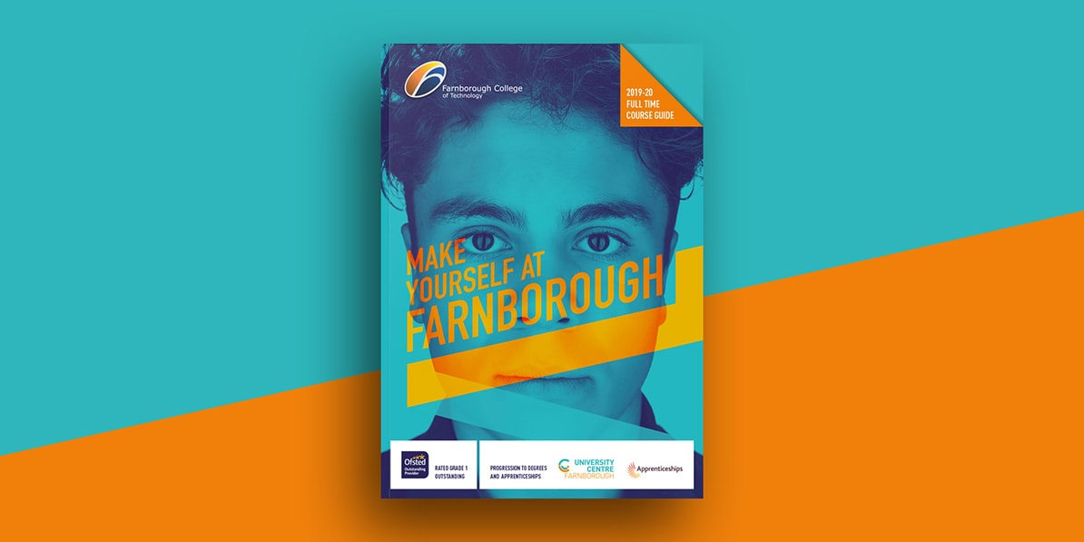 College prospectus graphic design Farnborough college