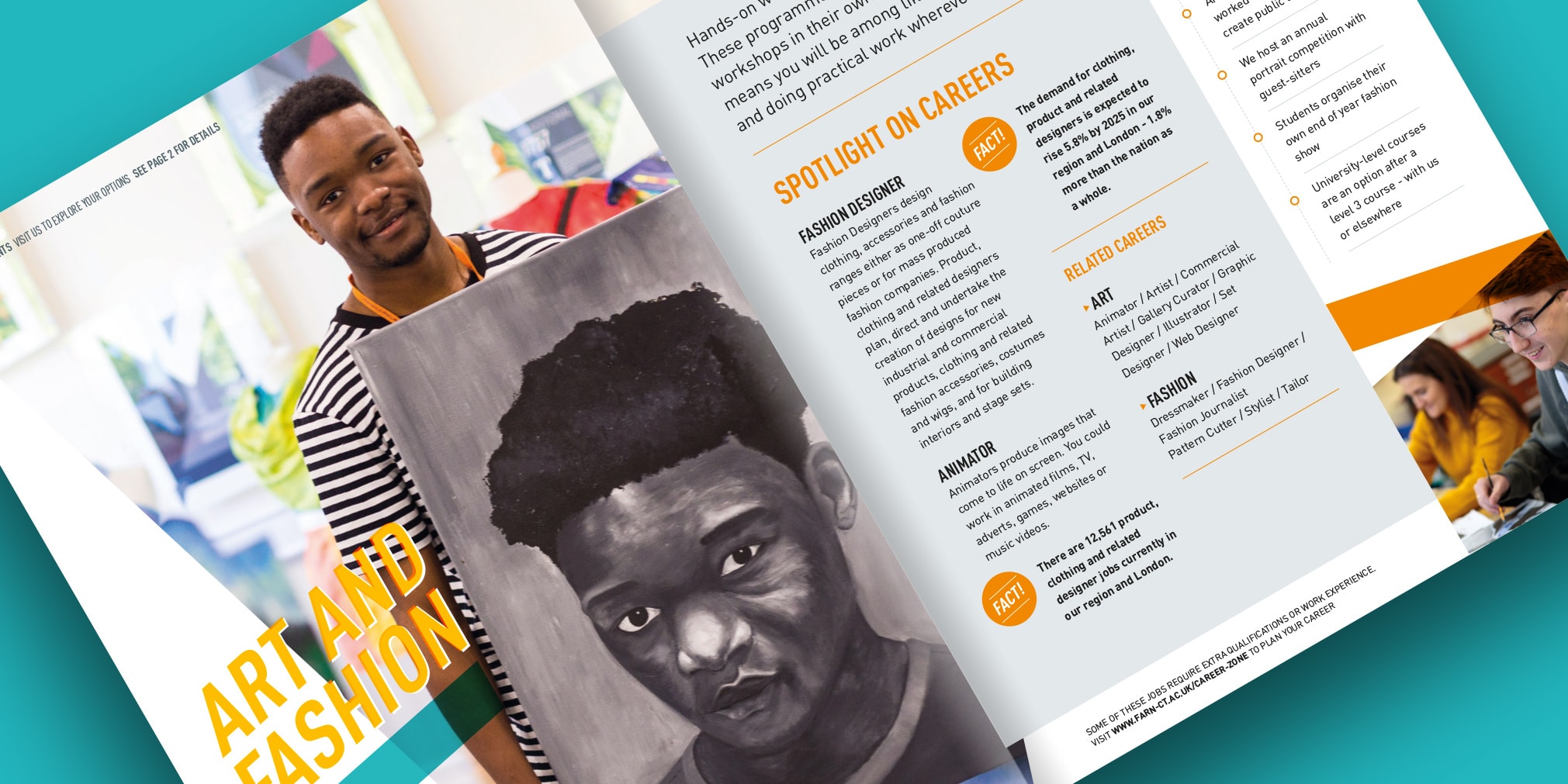 Prospectus design Farnborough college