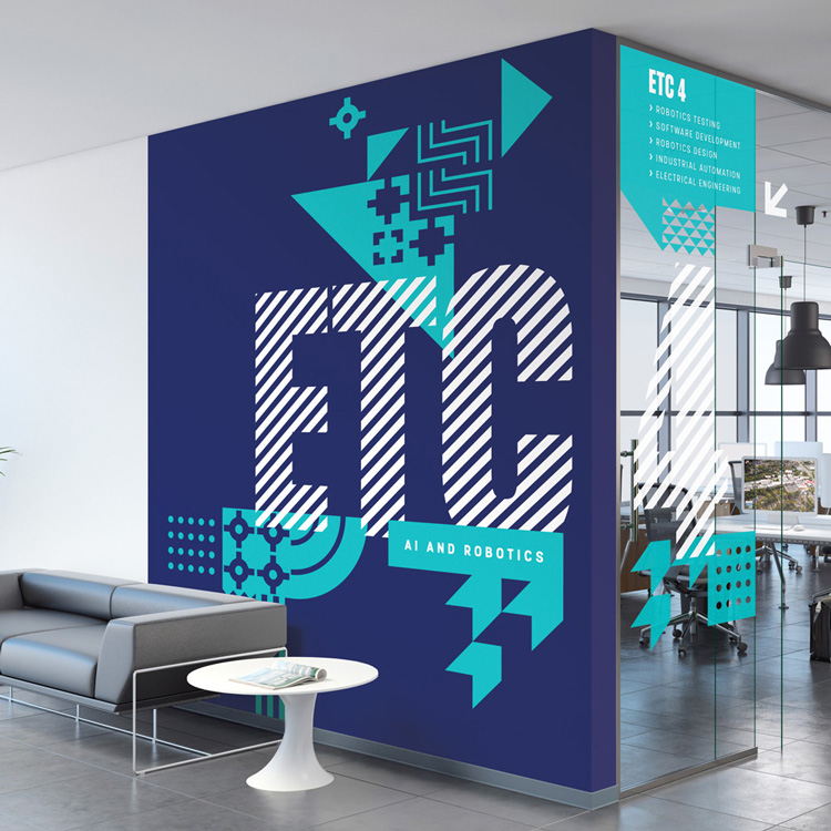 Wayfinder graphics for Farnborough college